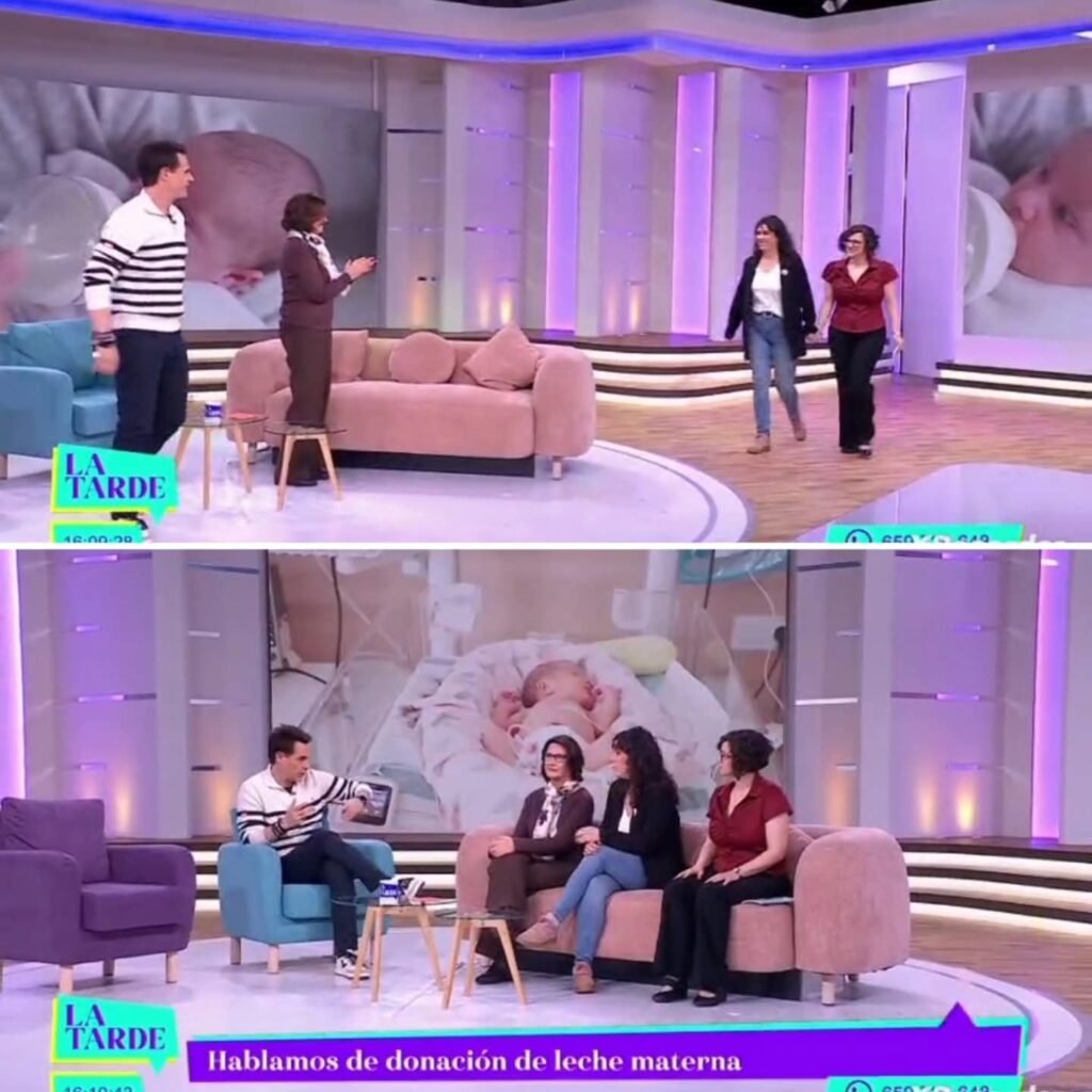 imágenes del plató La Tade de Telemadrid del pasado 8 de abril